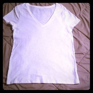 White fitted T shirt